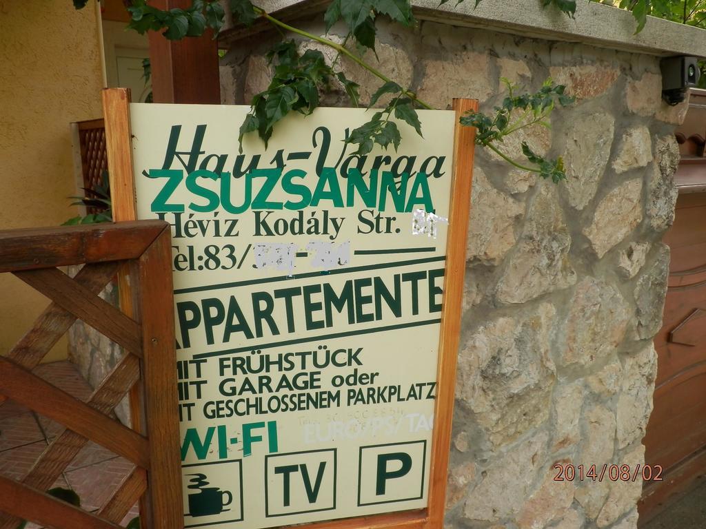 Hotel Zsuzsanna Ház Hévíz Habitación foto